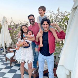 Saif parties with his kids!