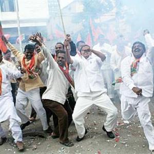 Telangana supporters celebrate statehood