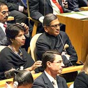  Spotted: Indian delegation at UN, looking sombre 