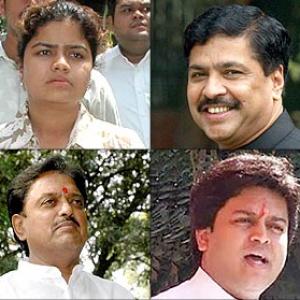 Politicos field son, daughters for Maha polls