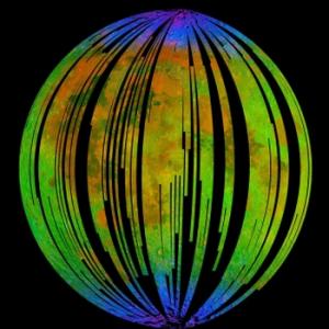 Multi-coloured image of the moon by Chandrayaan-1