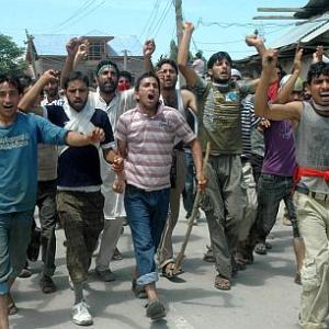 Pix: Govt establishments face mob fury in Kashmir