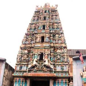 Malaysia's oldest Hindu temple on a postage stamp