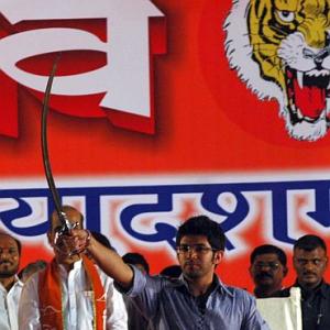 Bal Thackeray launches his grandson Aditya into politics