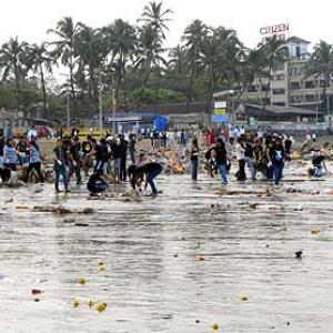 Mumbai's famed beach cleaned up after Ganesh immersion