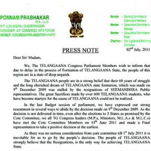 Telangana: After MLAs, now 11 Congress MPs resign