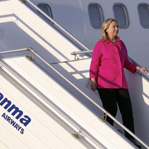 IN PHOTOS: Hillary Clinton arrives in Myanmar, makes history