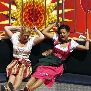 Models Julie and Patrick present their underwear designed after Oktoberfest  motives in Munich, Germany, Friday, 21 July 2006. People can have a ball at  the world's biggest folk festival, this year's Oktoberfest