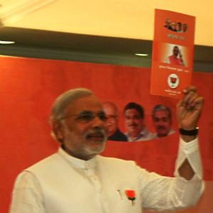 PIX: Modi's manifesto promises 50 lakh houses in 5 yrs