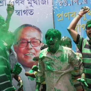 PHOTOS: Bengal erupts in CELEBRATIONS for Pranab 