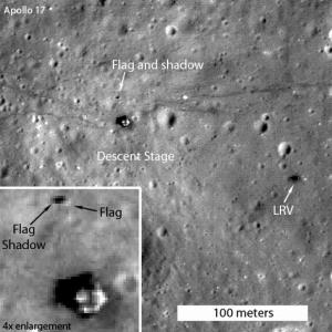 PIX: Man's mark on the moon still flying high