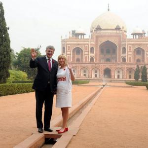 PIX: Canadian PM in India; visits Taj, Humayun's tomb