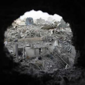 PHOTOS: Israel air strikes hit Hamas HQ