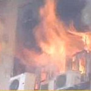 Firefighters battle blaze at Delhi's Himalaya House