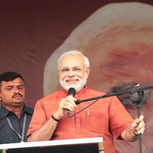 PICS: Modi speaks in Telugu at Hyderabad, wows crowds