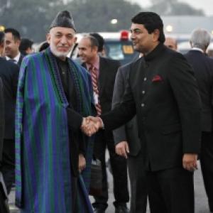 Karzai arrives in Delhi on four-day visit