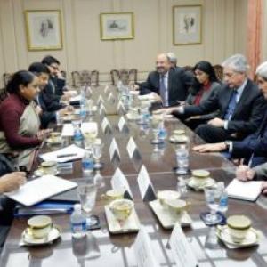 Sujatha Singh in US, says it's up to Karzai to sign security pact