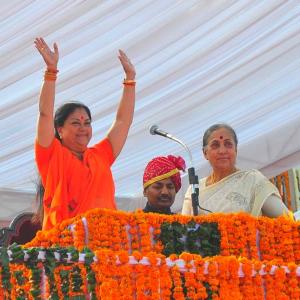 IN PHOTOS: BJP stalwarts attend Raje's grand swearing-in
