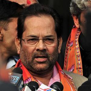 New row in BJP: Naqvi angry at induction of Sabir Ali