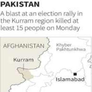15 killed, 70 injured in Pak election rally blast