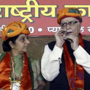 'Anti-Modi' Advani, Swaraj, RSS chief meet over dinner