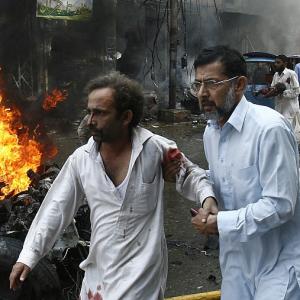 PICS: 40 killed, 80 injured in Peshawar car blast