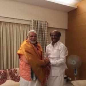 Picture: Modi meets superstar Rajinikant in Chennai
