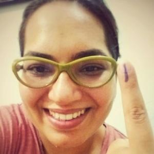Why I voted: Young Mumbaikars flash the finger!
