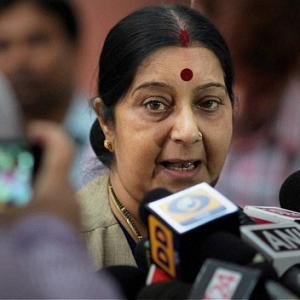 Ahead of foreign secretary-level talks, Sushma Swaraj meets Rajnath