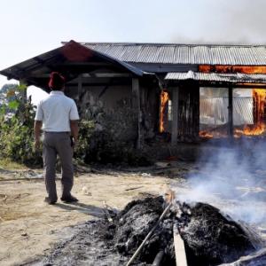 Assam violence: Adivasis retaliate, set fire to Bodo homes