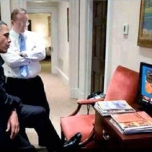Morphed photo of Obama watching Modi's speech goes viral