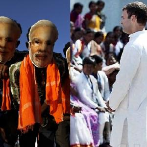 Rahul, Modi sweat it out to become aam aadmi's messiah
