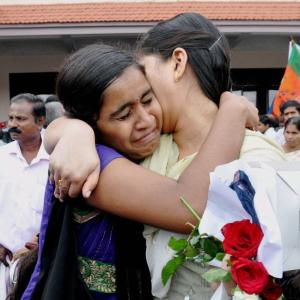 PHOTOS: Nurses reunite with families at Kochi airport