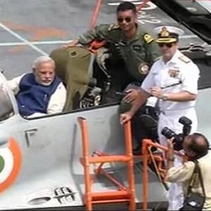 In PHOTOS: PM Modi's day aboard INS Vikramaditya