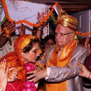 IN PHOTOS: At 89, N D Tiwari ties the knot