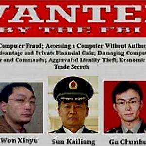 US charges China's army officers with cyber theft