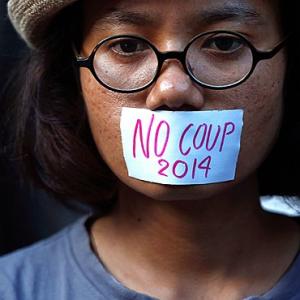 Thai anti-coup protesters defy junta ban