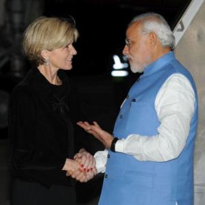 Modi arrives in Canberra, to hold talks with Abbott on Tuesday