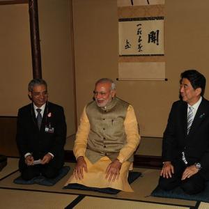 PHOTOS: A relaxed PM Modi bonds with Abe in Japan