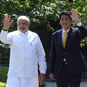 Modi meets Abe; discusses maritime security, SCS disputes