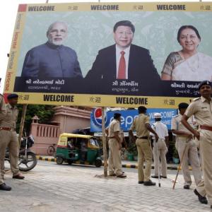 PHOTOS: Gujarat puts up posters, flags to welcome China's Xi