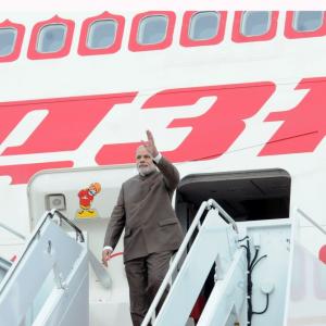PHOTOS: Modi touches down in power capital of the world