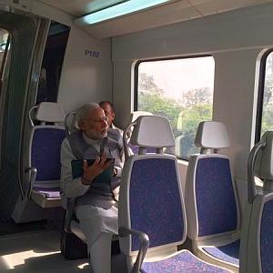 PM Modi takes 33 km ride on Delhi Metro