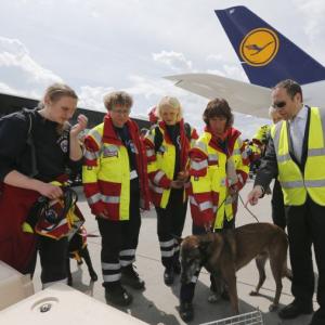 Sniffer dogs from India, France assisting in rescue ops in Nepal