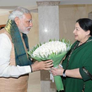 Modi has 'lunch pe charcha' with Jaya at Poes Garden home