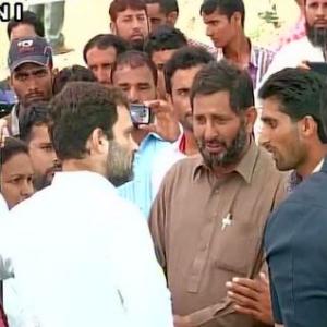 Rahul meets people affected by Pakistani shelling along LoC