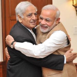Caption this! What did you think about the Modi-Sayeed hug?