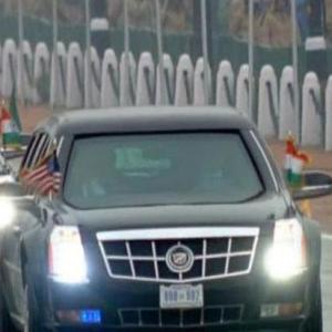 Breaking tradition, Chief Guest Obama arrives in 'Beast' for R-Day