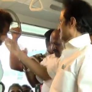 DMK's Stalin slaps passenger on Chennai metro