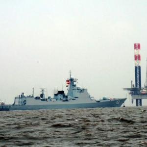 PHOTO: Chinese navy missile destroyer docked at Mumbai